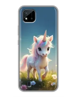 Чехол для Realme C11 (2021) / C20 с картинкой «Единорог на поляне» Чехол для Realme C11 (2021) / C20 с картинкой «Единорог на поляне»