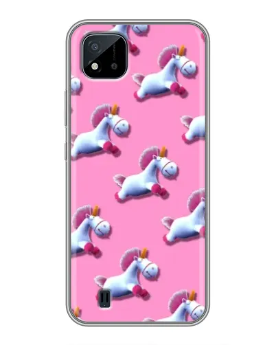 Чехол для Realme C11 (2021) / C20 с картинкой «Единороги на розовом»