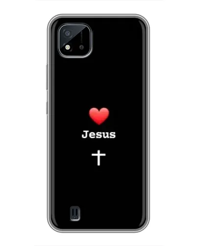 Чехол для Realme C11 (2021) / C20 с картинкой «Сердце - Jesus»