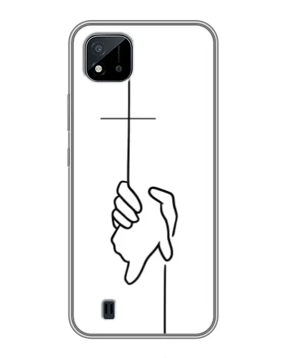 Чехол для Realme C11 (2021) / C20 с картинкой «Рука держит»