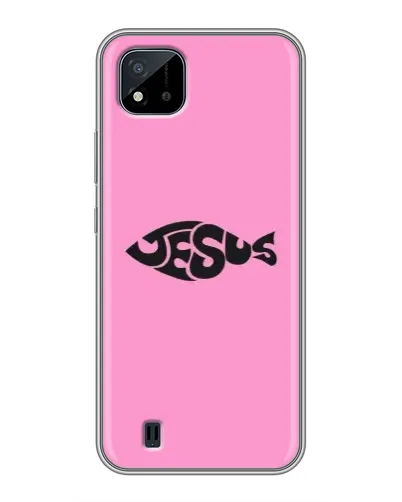 Чехол для Realme C11 (2021) / C20 с картинкой «Розовый символ  Jesus»