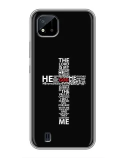 Чехол для Realme C11 (2021) / C20 с картинкой «Текстовый крест» Чехол для Realme C11 (2021) / C20 с картинкой «Текстовый крест»