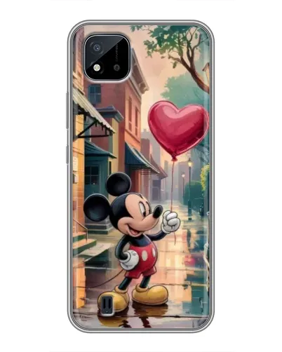 Чехол для Realme C11 (2021) / C20 с картинкой «Микки и шарик-сердце»