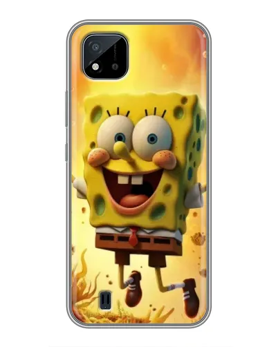 Чехол для Realme C11 (2021) / C20 с картинкой «Губка Боб прыгает»