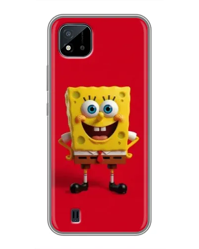 Чехол для Realme C11 (2021) / C20 с картинкой «Спанч Боб на красном»