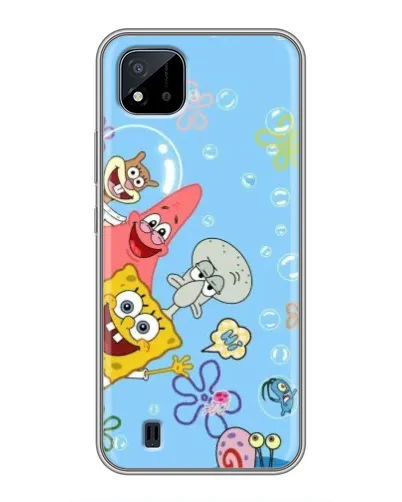 Чехол для Realme C11 (2021) / C20 с картинкой «Веселые пузырьки»