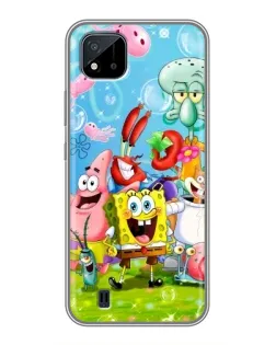 Чехол для Realme C11 (2021) / C20 с картинкой «Губка Боб и друзья» Чехол для Realme C11 (2021) / C20 с картинкой «Губка Боб и друзья»