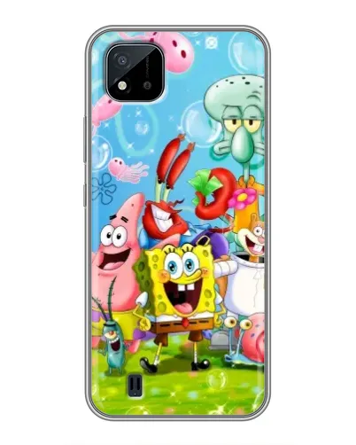 Чехол для Realme C11 (2021) / C20 с картинкой «Губка Боб и друзья» Чехол для Realme C11 (2021) / C20 с картинкой «Губка Боб и друзья»