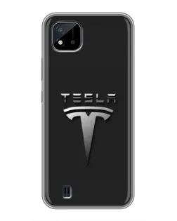 Чехол для Realme C11 (2021) / C20 с картинкой «Стальной логотип Tesla» Чехол для Realme C11 (2021) / C20 с картинкой «Стальной логотип Tesla»