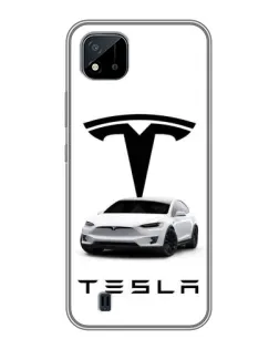Чехол для Realme C11 (2021) / C20 с картинкой «Tesla White Style» Чехол для Realme C11 (2021) / C20 с картинкой «Tesla White Style»