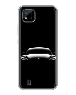 Чехол для Realme C11 (2021) / C20 с картинкой «Фары Tesla Night» Чехол для Realme C11 (2021) / C20 с картинкой «Фары Tesla Night»