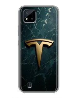 Чехол для Realme C11 (2021) / C20 с картинкой «Мраморная Tesla Gold» Чехол для Realme C11 (2021) / C20 с картинкой «Мраморная Tesla Gold»