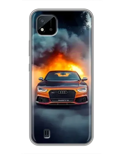 Чехол для Realme C11 (2021) / C20 с картинкой «Audi в огненном дыму» Чехол для Realme C11 (2021) / C20 с картинкой «Audi в огненном дыму»