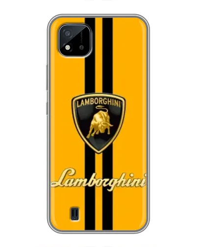 Чехол для Realme C11 (2021) / C20 с картинкой «Lamborghini Stripe желтый»