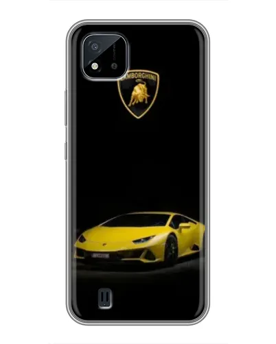 Чехол для Realme C11 (2021) / C20 с картинкой «Lamborghini желтый акцент»