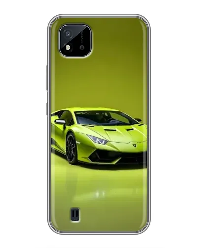 Чехол для Realme C11 (2021) / C20 с картинкой «Салатовый Lamborghini Huracan»