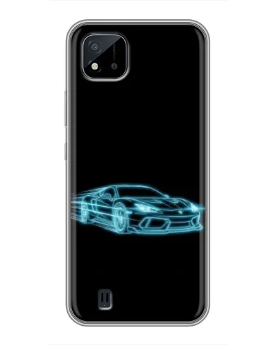 Чехол для Realme C11 (2021) / C20 с картинкой «Неоновый контур Lamborghini»