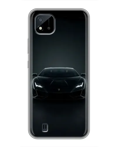 Чехол для Realme C11 (2021) / C20 с картинкой «Черный Lamborghini Aventador»