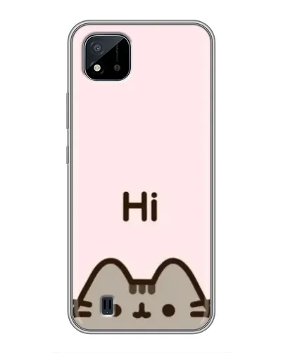 Чехол для Realme C11 (2021) / C20 с картинкой «Пушин говорит Hi»