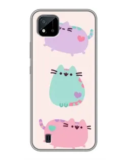 Чохол для Realme C11 (2021) / C20 з картинкою «Pusheen тріо»