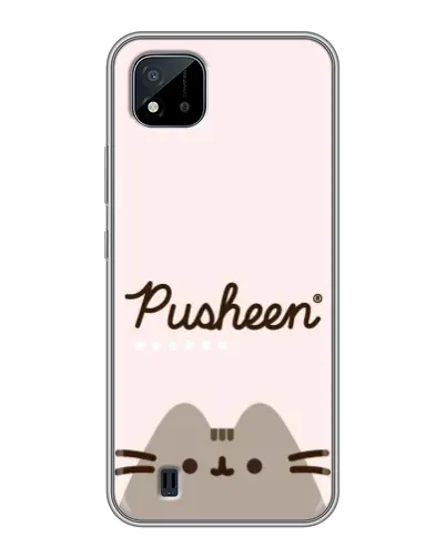 Чехол для Realme C11 (2021) / C20 с картинкой «Pusheen логотип»