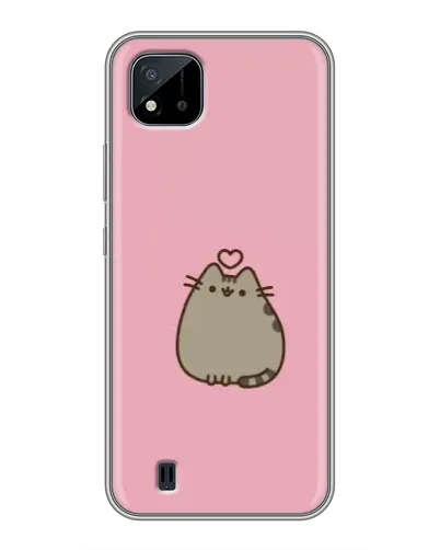 Чехол для Realme C11 (2021) / C20 с картинкой «Pusheen сердце»