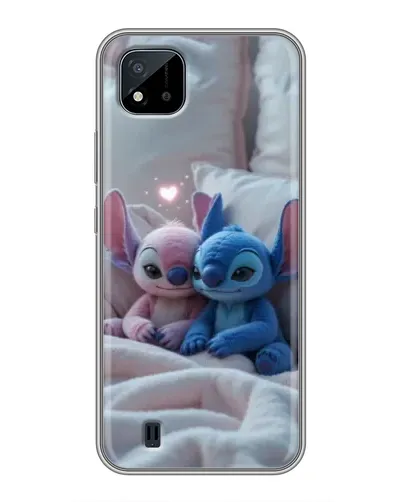Чехол для Realme C11 (2021) / C20 с картинкой «Плюшевые Стич Ангел»