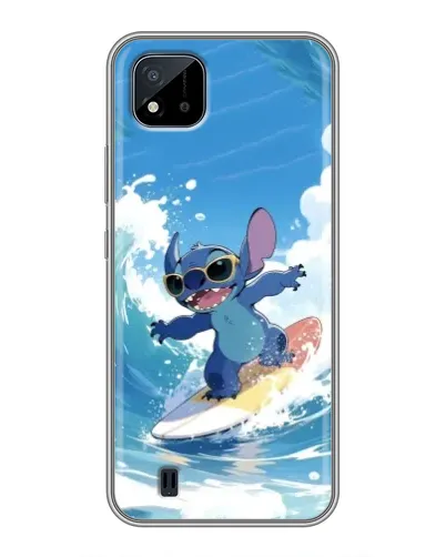 Чехол для Realme C11 (2021) / C20 с картинкой «Стич на волне»