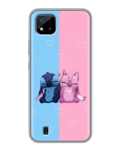 Чехол для Realme C11 (2021) / C20 с картинкой «Stitch и Angel Love»