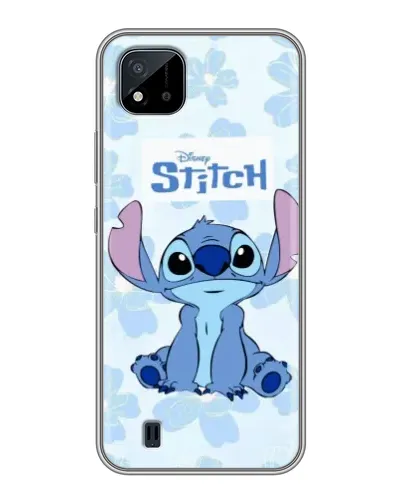Чехол для Realme C11 (2021) / C20 с картинкой «Stitch среди цветов»