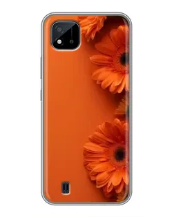 Чохол для Realme C11 (2021) / C20 з картинкою «Помаранчеві гербери»
