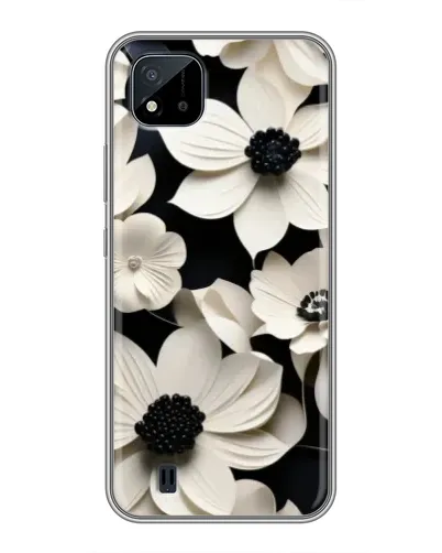 Чохол для Realme C11 (2021) / C20 з картинкою «Об'ємні білі квіти»