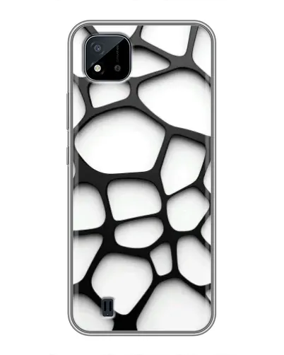 Чехол для Realme C11 (2021) / C20 с картинкой «Белая объемная сетка» Чехол для Realme C11 (2021) / C20 с картинкой «Белая объемная сетка»