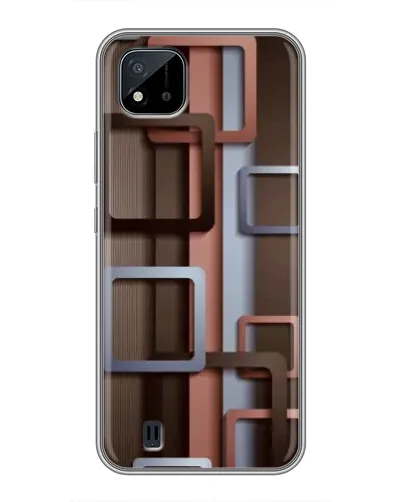 Чехол для Realme C11 (2021) / C20 с картинкой «Коричневые объемные квадраты» Чехол для Realme C11 (2021) / C20 с картинкой «Коричневые объемные квадраты»