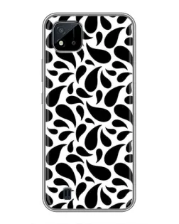 Чехол для Realme C11 (2021) / C20 с картинкой «Контрастные черные капли»