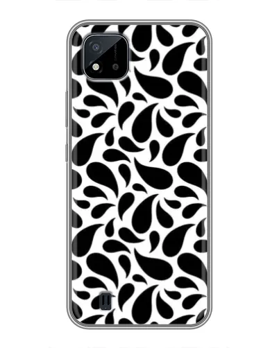 Чехол для Realme C11 (2021) / C20 с картинкой «Контрастные черные капли» Чехол для Realme C11 (2021) / C20 с картинкой «Контрастные черные капли»