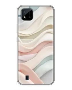 Чехол для Realme C11 (2021) / C20 с картинкой «Пастельные нежные волны»