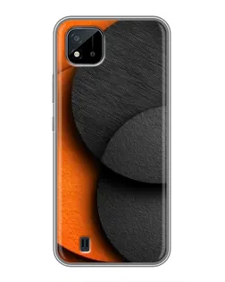 Чехол для Realme C11 (2021) / C20 с картинкой «Геометрия оранжевых кругов»