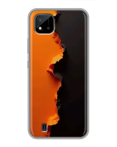 Чехол для Realme C11 (2021) / C20 с картинкой «Оранжевый разлом» Чехол для Realme C11 (2021) / C20 с картинкой «Оранжевый разлом»