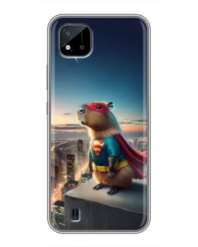 Чехол для Realme C11 (2021) / C20 с картинкой «Капи-мен супергерой»