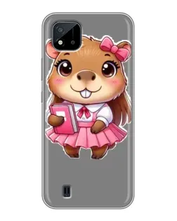 Чохол для Realme C11 (2021) / C20 з картинкою «Дівчинка капібара»