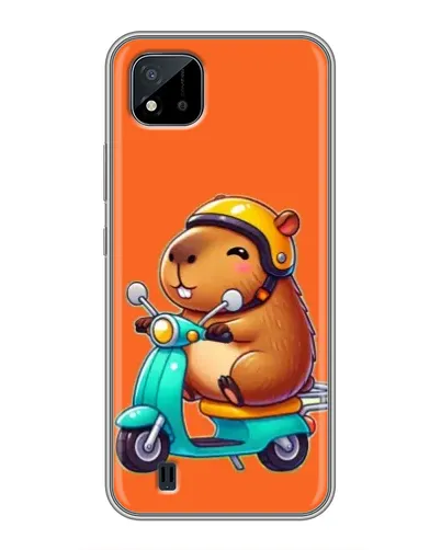 Чехол для Realme C11 (2021) / C20 с картинкой «Капибара на скутере»