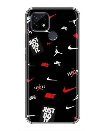 Чохол для Realme C21 з картинкою «Nike Mix Pattern»