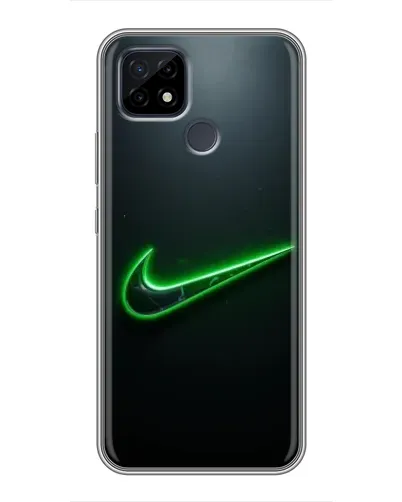Чохол для Realme C21 з картинкою «Неоновий контур Nike»