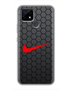 Чохол для Realme C21 з картинкою «Nike — карбонова сітка» Чохол для Realme C21 з картинкою «Nike — карбонова сітка»