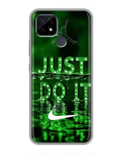 Чохол для Realme C21 з картинкою «Зелений неоновий Nike»