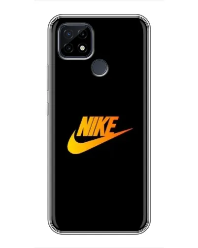 Чохол для Realme C21 з картинкою «Золотий логотип Nike»