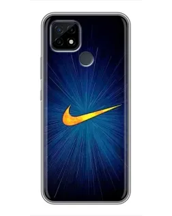 Чохол для Realme C21 з картинкою «Синій пульс Nike» Чохол для Realme C21 з картинкою «Синій пульс Nike»
