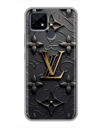 Чохол для Realme C21 з картинкою «Шкіряна текстура LV»