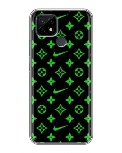 Чохол для Realme C21 з картинкою «Неоновий принт LV»